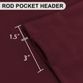 thumbnail image 3 of XWZO Farmhouse Burgundy Valance Curtain for Kitchen, Room Darkening Rod Pocket Short Curtains for Bathroom, Window Toppers Cafe Curtain 1 Panel, W60 x L18, Burgundy, 3 of 8