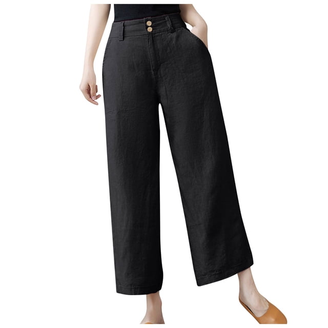 Pants Waist Elastic Band Balloon Linen Loose Casual Women Summer Drawstring Casual Pants Women Summer Work Pants for Women plus Size Business Casual Pants for Women 2x Womens Casual Pants Petite