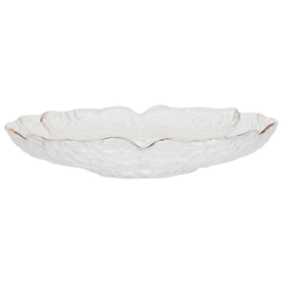 OUNONA Glass Tea Saucer Glass Coaster Glass Tea Cup Mat Tea Set Saucer Clear Glass Flower Shaped Saucer