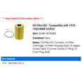 thumbnail image 2 of Oil Filter Kit - Compatible with 1978 - 1984 BMW 633CSi 1979 1980 1981 1982 1983, 2 of 2