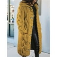 thumbnail image 3 of Cárdigan de Larga de Punto Grueso para Mujer, Suéter de Otoño Invierno de Gran Tamaño con Botones y Bolsillo. Amarillo 4XL, 3 of 7