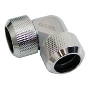 Alphacool Eiszapfen Hard Tube compression fitting 90 Degree, 16mm OD, Chrome