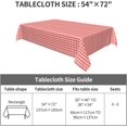 thumbnail image 2 of Rectangle Tablecloth 60x84 Inch, Retro Red Plaid Tablecloth Rectangle Waterproof Tablecloths Dining Table Tablecloths for Dining, Party, Buffet, Wedding, 2 of 8