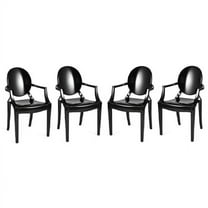Modholic Ghost Armchair, Black (Set Of 4)