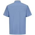 thumbnail image 3 of Red Kap Straight Hem Short Sleeve Solid Ripstop Shirt, Light Blue (Men's), 3 of 4