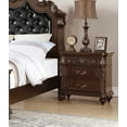 thumbnail image 5 of Luxurious 4pcs Bedroom Furniture Tufted HB Panel Eastern King Bed Dresser Mirror Nightstand Brown, 5 of 7