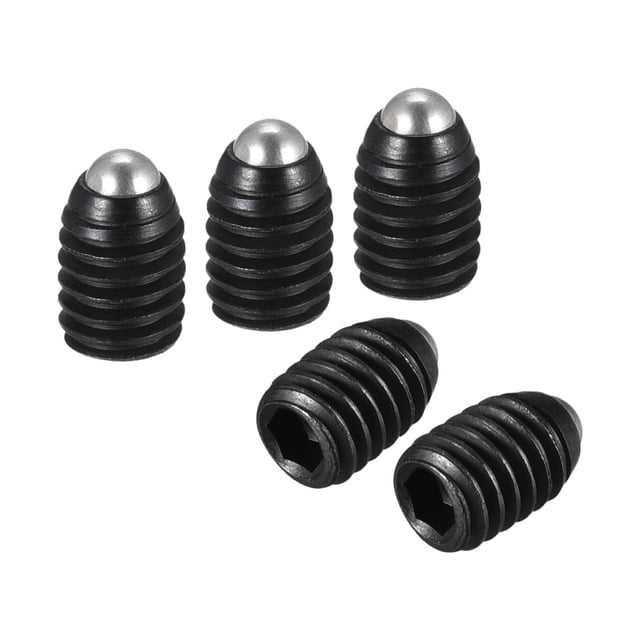 Unique Bargains Vis à Bille, M4 x 6mm Acier au Carbone Métrique Ressort Douille Hexagonale Vis à Vis 5 Pack