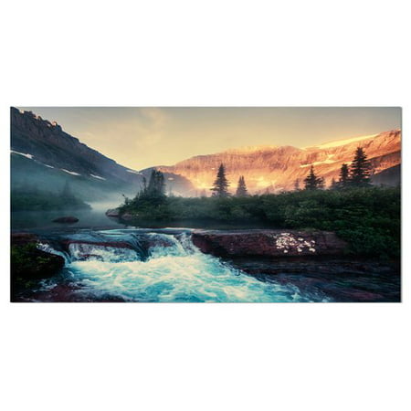 Design Art 'Glacier National Park Montana' Photographic Print on Wrapped