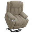 thumbnail image 4 of Houston Upholstered Power Lift Recliner Chair Camel, 4 of 16