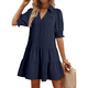 thumbnail image 1 of Vestido Plisado de Corta para Mujer, Azul Marino, Talla S, 1 of 6