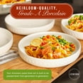 thumbnail image 5 of 4-Piece Pasta Bowl Set, 9 Inch Wide Rim Porcelain Dishes for Dining, Serving Spaghetti Casserole Soup, 40 Oz Capacity Shallow Plates, Classic White, 5 of 6