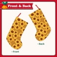thumbnail image 2 of Vsdgher Yellow Leopard Print Sunflower Christmas Stockings 18 inch Large Kids Stocking Bags Hanging Socks for Christmas Decor Decorations, 2 of 7