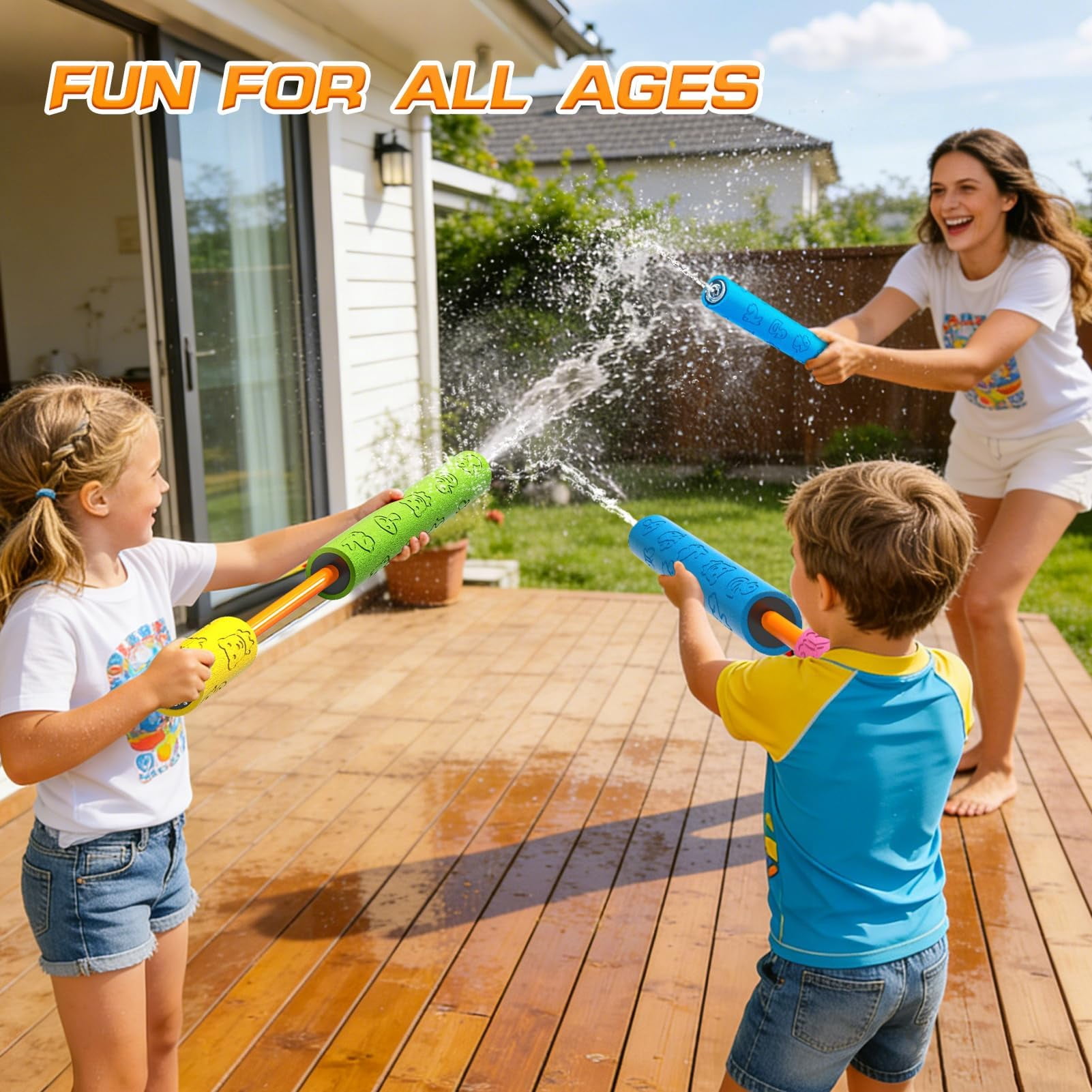 8 Pack Water Squirt Toys Pool Beach Outdoor Party Swimming Games