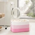 thumbnail image 5 of Rectangle Woven Baskets for Storage, Laundry Basket for Decorative Nursery Blanket,Toys,Dirty Clothes and Magazine in Shelves,Baby Room,and Living Room-Pink, 5 of 6