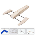 thumbnail image 5 of RC Speed Boat Wooden Sponson Outrigger Shrimp Speed Boat Model Kits Radio Remote Control Speedboat,Simple Kit, 5 of 10