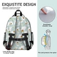 thumbnail image 5 of Light Blue Daisy Flower Pattern Backpack for School,Cute School Bag,Schoolbag with Adjustable Shoulder Straps & Padded Back,15.25"x11.5"x5.25", 5 of 5