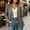 Gray plus size blazer jacket a1, variant on Women Plus Size Fall Winter Long Sleeve Open Front Blazer Solid Casual Business Work Suit Jacket Dressy Trendy Office Tops Loose Basic Clothes, Dark Gray S