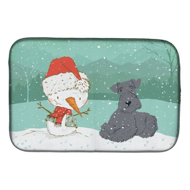 American Hairless Terrier in the Kitchen Dish Drying Mat