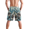 thumbnail image 4 of Ckdifva Anchors Sharks Men's Board Shorts Swim Trunks Drawstring Summer Beach Golf Shorts Quick Dry with Pockets, 4 of 8
