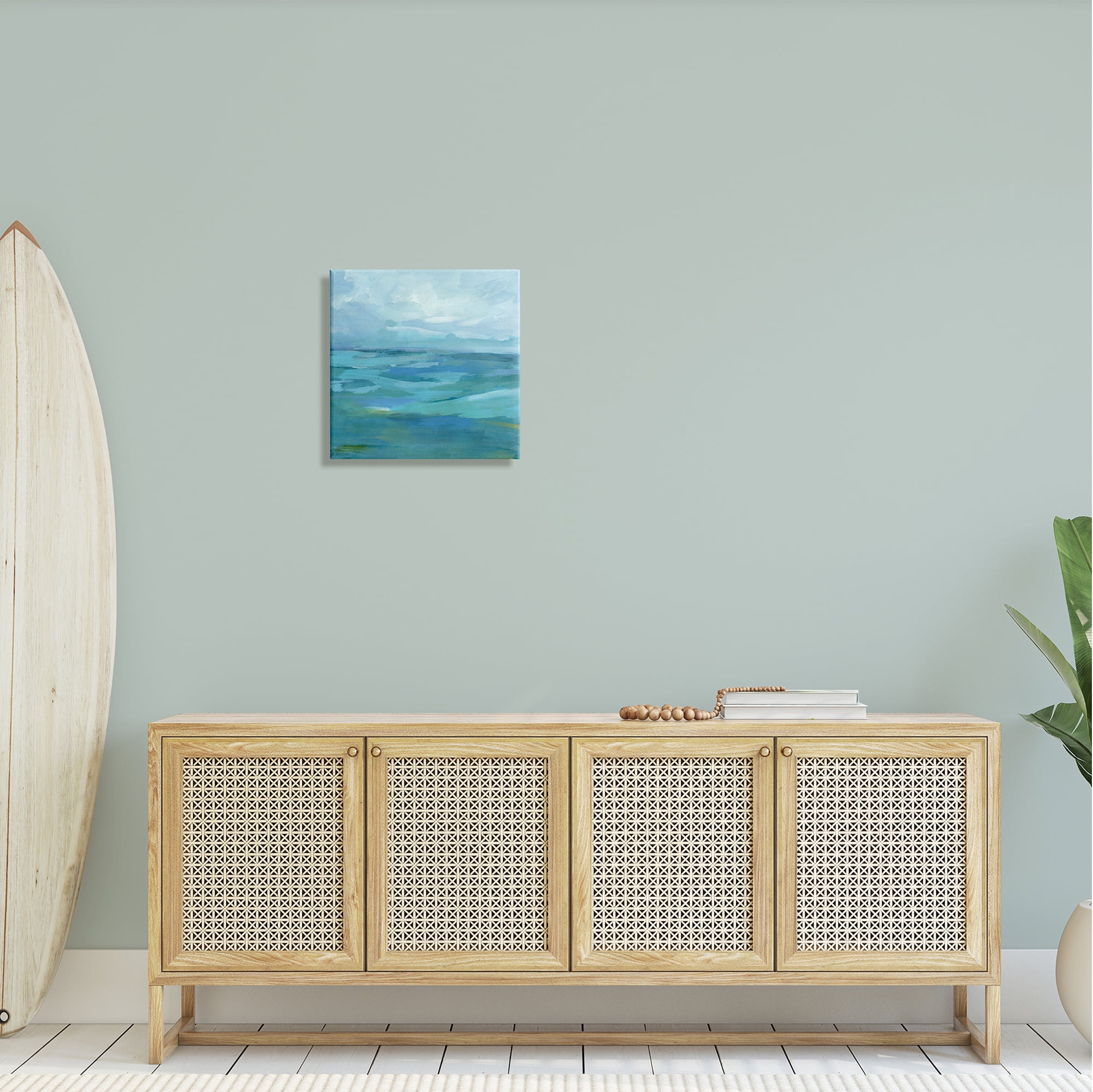 Stupell Flowing Ocean Tide Abstract Landscape Painting Gallery Wrapped Canvas Print Wall Art