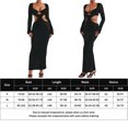 thumbnail image 3 of Vestido transparente de punto para mujer, vestido elegante y ajustado, vestido de fiesta de noche elegante, 3 of 6