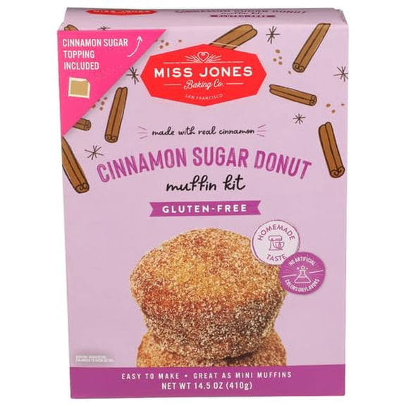 (Pack Of 6) Miss Jones Baking Co Kit Muffin Cinnamon Sugar Donut 14.5 Oz