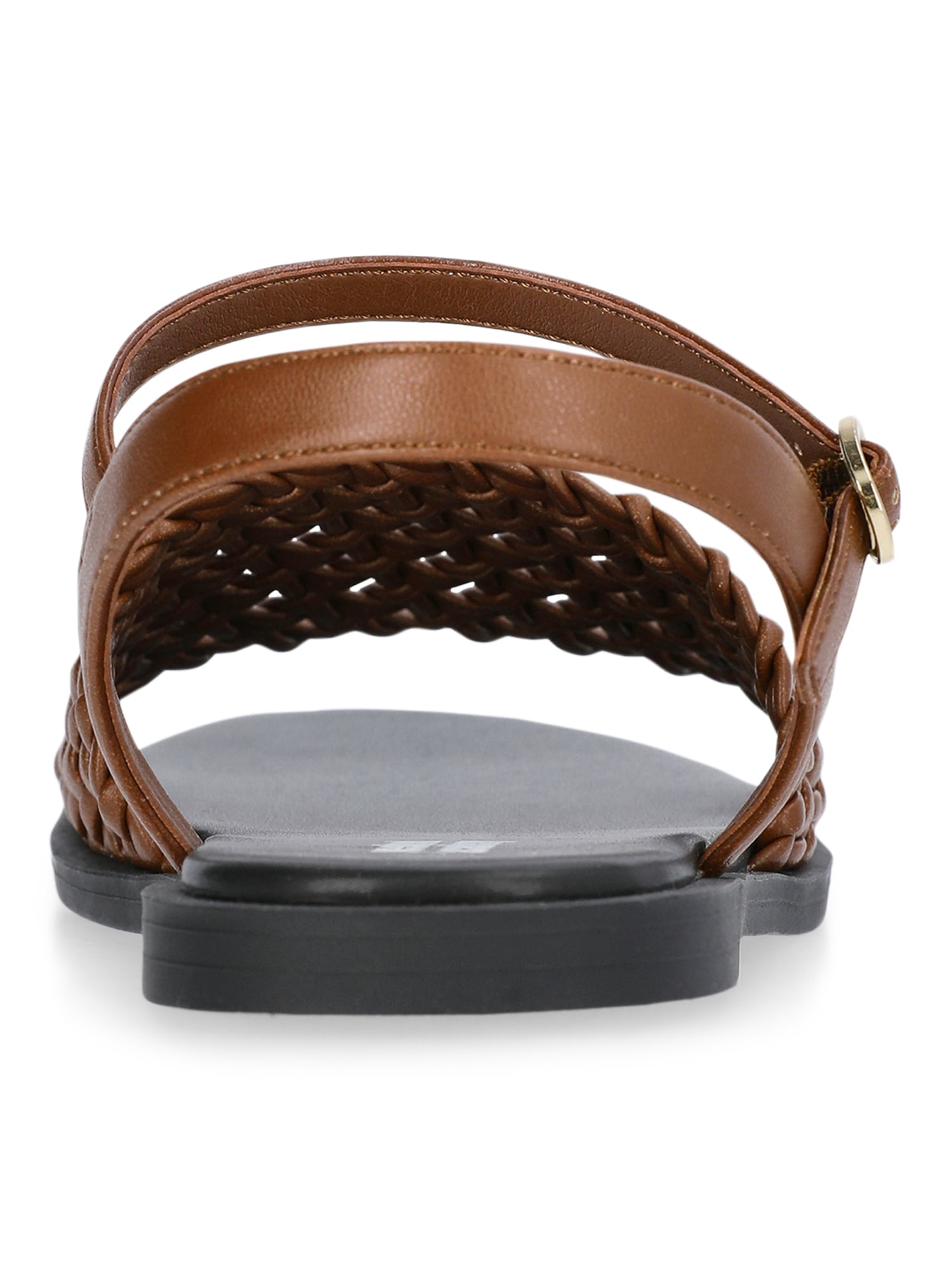Weekend Academy Girls Faux Leather Woven Sandals