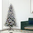 thumbnail image 4 of Vickerman 6.5' x 38" Flocked Vail Pine Artificial Christmas Tree, Multi-colored Dura-Lit® LED Lights, 4 of 4