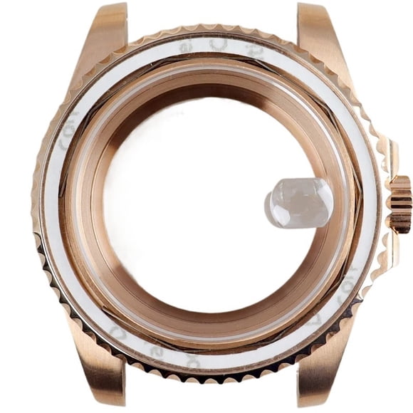 WANGQ 40mm Watch Case Rose Gold Bracelet Sapphire Fit For Seiko NH35 NH36 8215