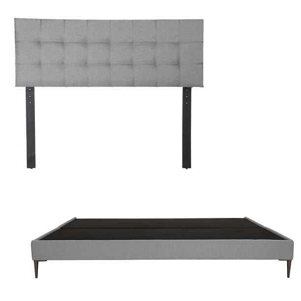 Base de cama Slim King Size DICASA Cabecera Catania Gris