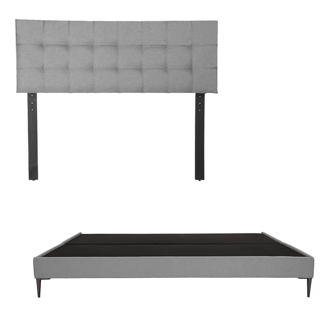 Base de cama Slim King Size DICASA Cabecera Catania Gris