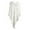 White_001, variant on Elegant Mid Length Crochet Hollow Knit Pullover Cape Shawl for Women Comfortable Tassel Design Fashion Outerwear Black One Size
