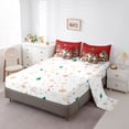 thumbnail image 5 of Castle Fairy Cute Santa Claus Snowman 7-Piece Twin Bedding Sets for Teens Girls Boys,Xmas Snowflake Bedding Comforter Set,Green Red White Breathable Sheet Sets,Ultra Soft Home Decor, 5 of 8