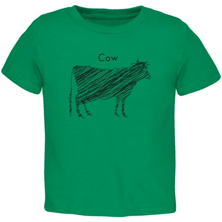

Cow Scribble Drawing Kelly Green Toddler T-Shirt - 4T