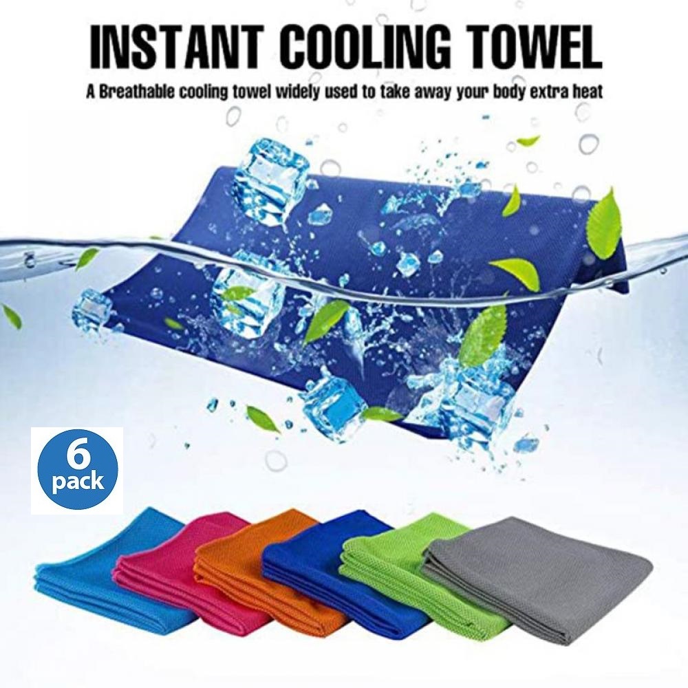6 Pack Cooling Towels for Neck and Face Sweat Workout Towels Camp Towel