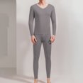 thumbnail image 2 of guisaled Men's Long Johns Thermal Underwear Modal Crewneck Top And Buttom Soft Breathable Thermal Underwear Sets & Undergarments, 2 of 4