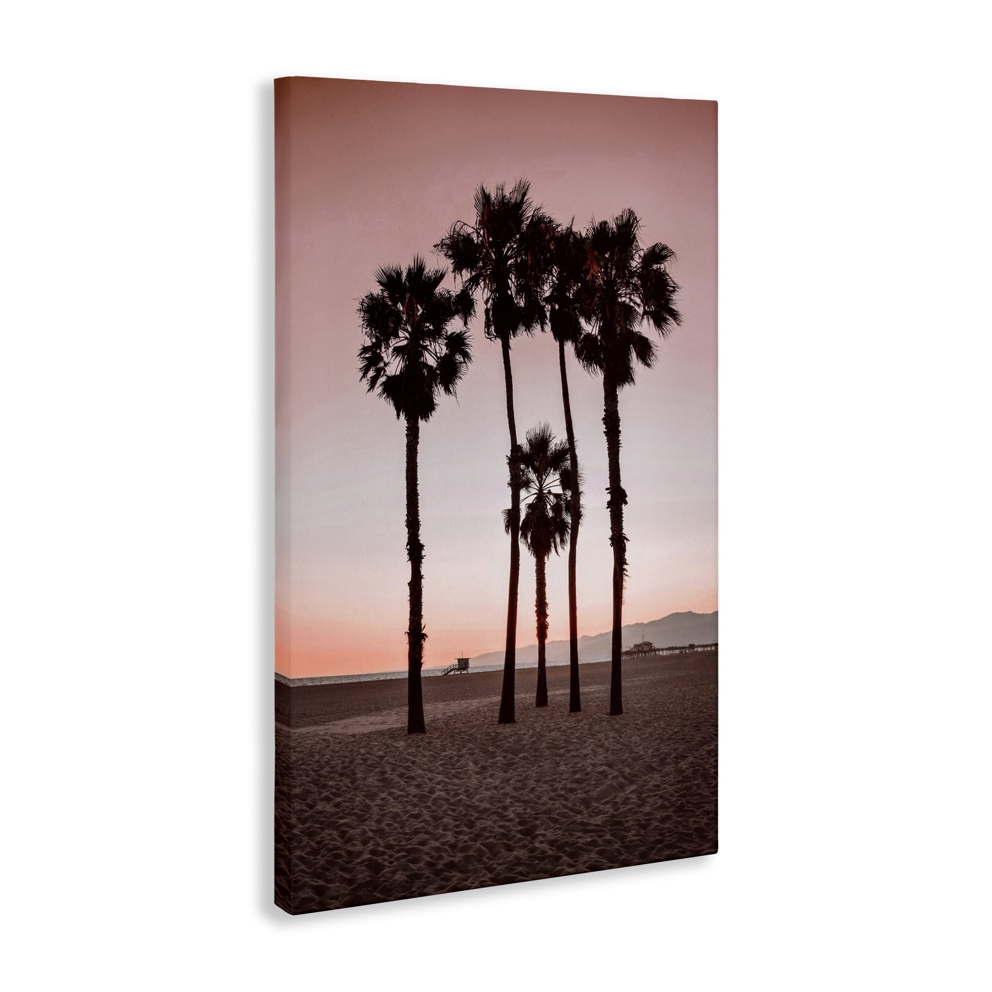 Stupell Industries Stanta Monica Palms Pink Canvas Wall Art design by Natalie Carpentieri, 36 x 24