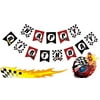Race Car Birthday Banner, Racing Bday Party Theme Decoration, Cool Car Bunting Sign for Kids …