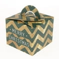 thumbnail image 3 of GUOOL 10 Pieces Christmas Candy Boxes 3.5''x3.5''4.7'' Green Stripe, 3 of 9