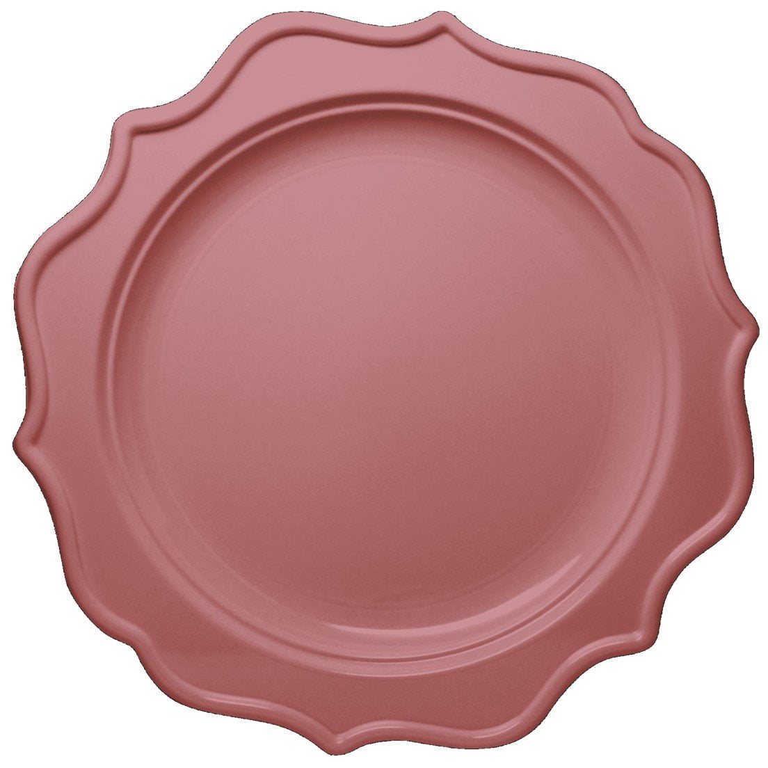 Posh Setting Festive Collection Pink Plates Scalloped Medium Weight