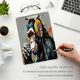 thumbnail image 4 of Acrylic Clipboards with Low Profile Clip, A4 Standard Size 9" x 12.5" File Holder for Writing Drawing, Clip Boards for Doctors Offices, A Monkey with Headphones Gifts, 4 of 7
