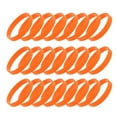 thumbnail image 1 of Unique Bargains 24 Pcs Solid Silicone Bracelets for Sports Orange, 1 of 6