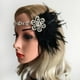 thumbnail image 4 of Diadema nupcial para boda, tocado con diamantes de imitación, diadema de los años 20 Negro, 4 of 9