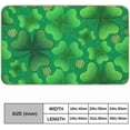 thumbnail image 3 of Flannel Shower Mat Outside Shower 24 × 16 Inch, St. Patricks Day Dark Green Clovers No Slip Front Door Rug Water Absorbing Decor Throw Rugs with Rubber Backing Washable Door Carpet, 3 of 7