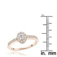 thumbnail image 3 of Ladies 14K Unique Natural 0.4 Ctw Diamond Engagement Ring For Her (Rose Gold Size 9), 3 of 3