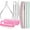 C-pink, variant on Manicure and Pedicure Tools Kit, Manicure Kit, Nail Files 100/180, Nail Buffer Block, Nail Cuticle Nippers, Cuticle Pusher, Cuticle Peeler, Ingrown Toenail Tool, Toenail File, Purple