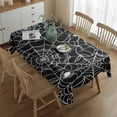 thumbnail image 2 of White Spider Webs and Spiders Rectangle Tablecloth 60"x84",Waterproof Polyester Rectangle Table Cloth, Wipeable Spillproof Polyester Tablecloth for Dining, Camping, Indoor and Outdoor, 2 of 5