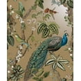 thumbnail image 3 of Gold Climbing Peacock & Climbing Florals Tropical Wallpaper, 3 of 4