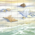 thumbnail image 1 of Tile Mural Bathroom Backsplash - Bay Tide - by Paul Brent, 1 of 1