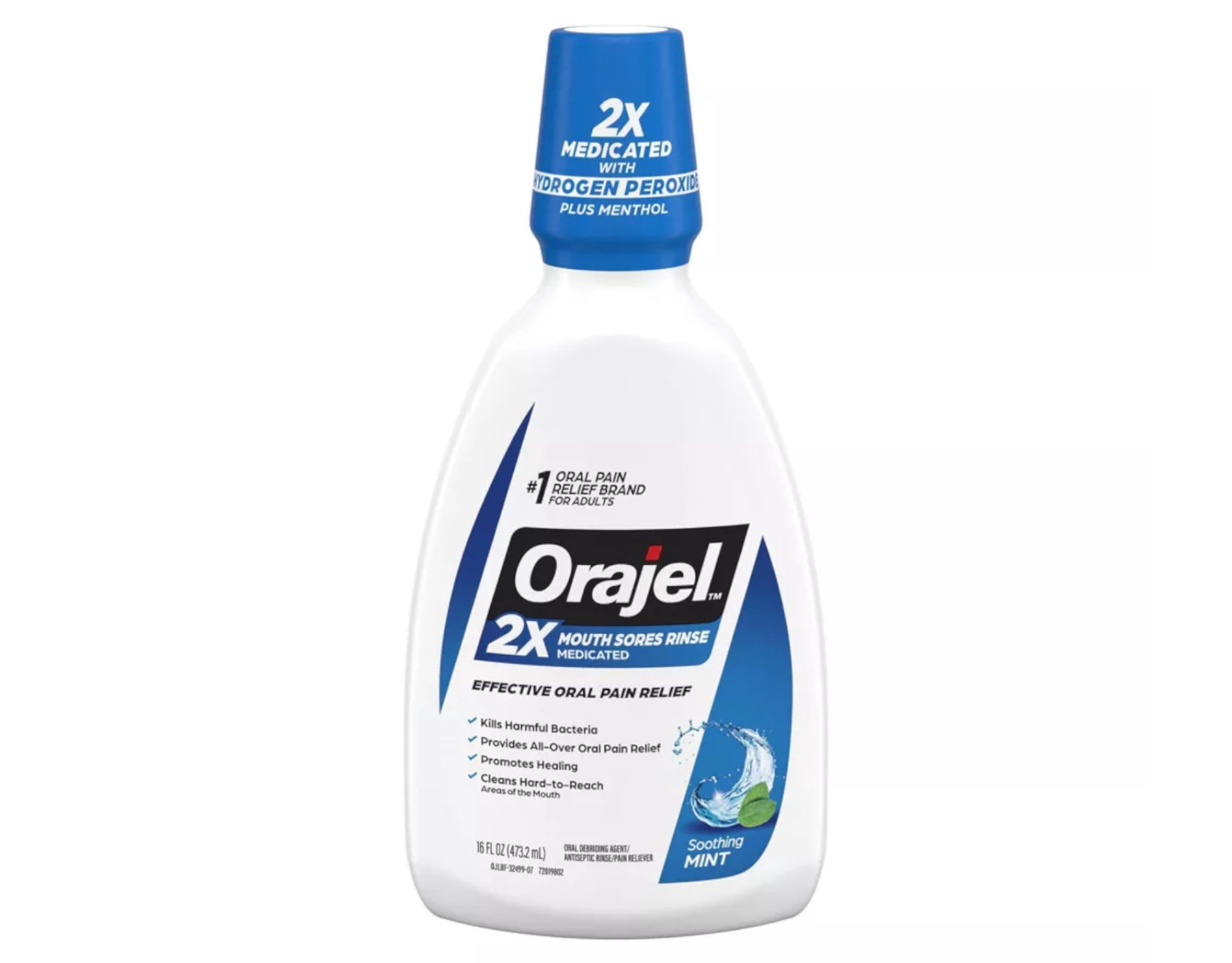 Orajel Antiseptic Mouth Sore Rinse 16 oz (Pack of 3)